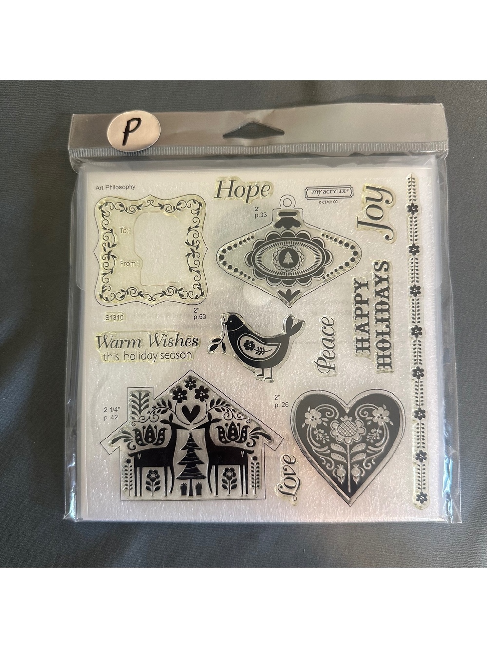 Close To My Heart S1310 Scandinavian Wishes Acrylic Stamp Set